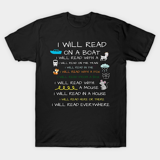 I Will Read Books Bookish Bookworm Readers Funny reading Book Lovers T-Shirt by Emouran